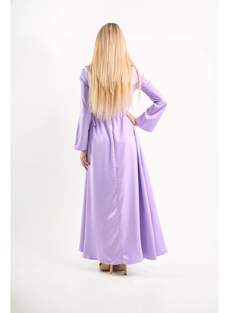 2تريندي فستان موف بأكمام طويلة - Image 4